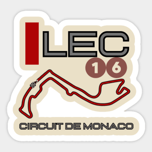 Charles Leclerc, circuit de monaco, formula 1, F1 Sticker